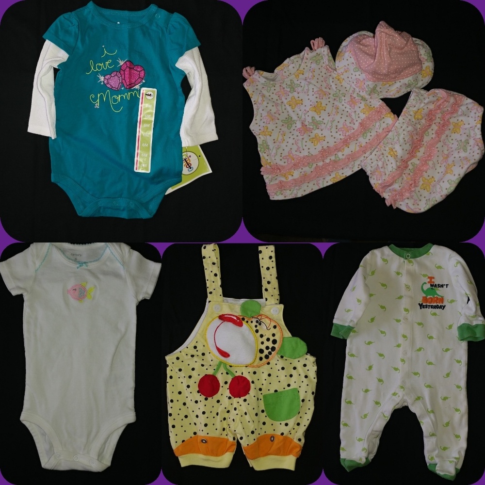 EUC  (5) 6MO GIRLS OUTFITS